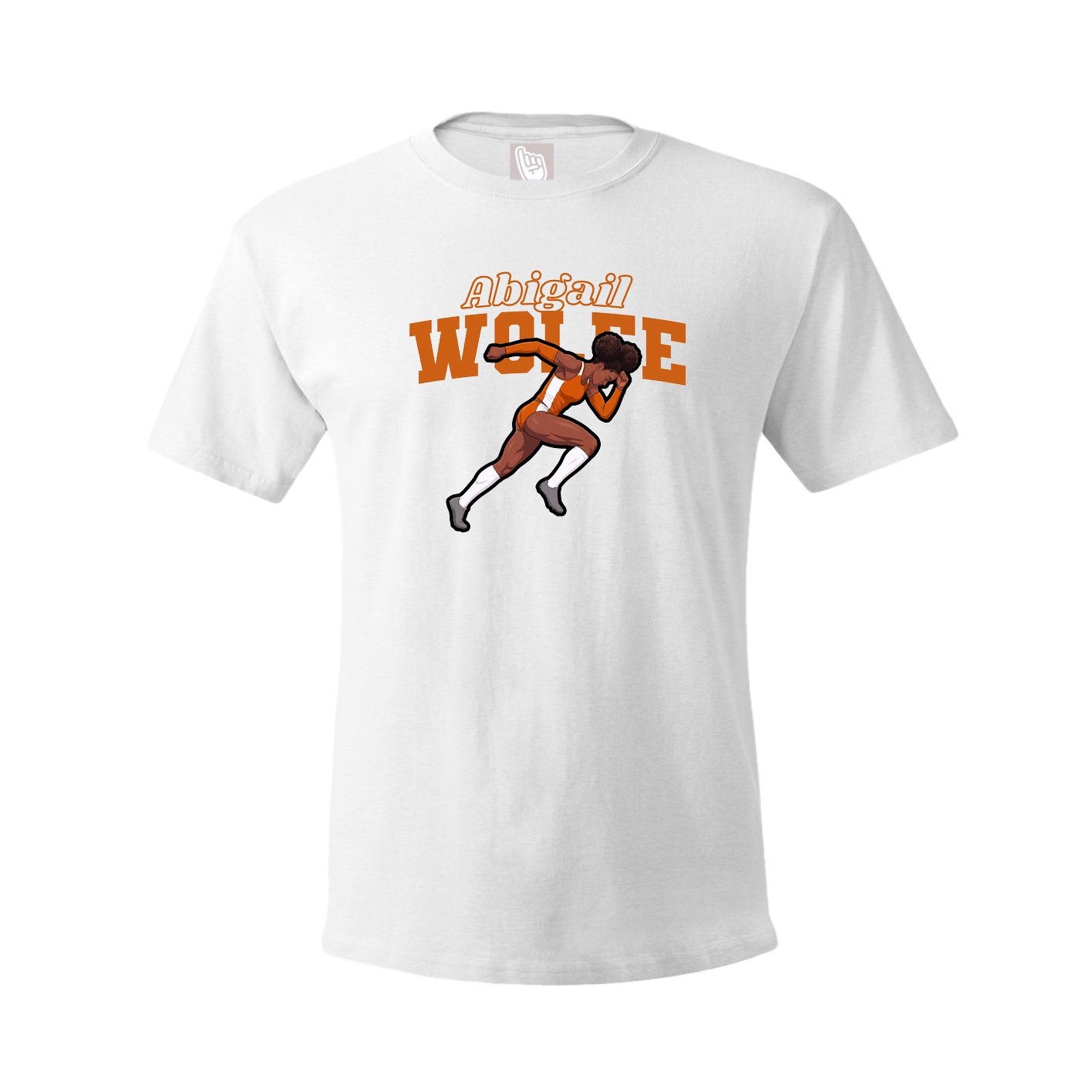 Youth Tee — Name Arch in White