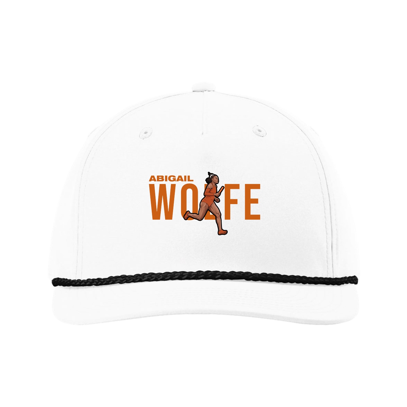 Five-Panel Classic Rope Cap — Player Name in White