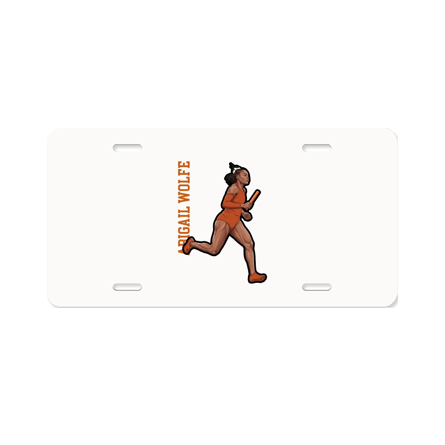 License Plate — Name Vertical in Classic