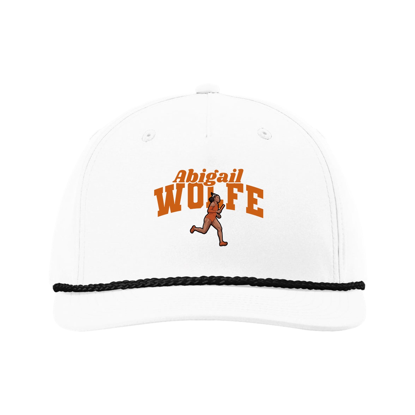 Five-Panel Classic Rope Cap — Signature Arch in White