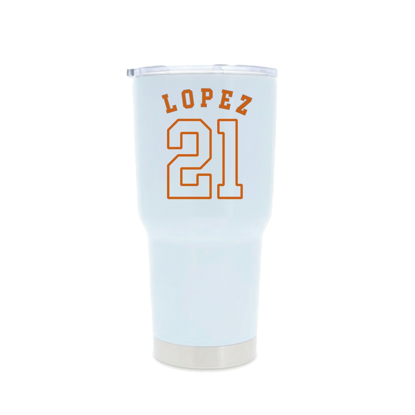 30oz Stainless Steel Tumbler — Shirsey Arch in White