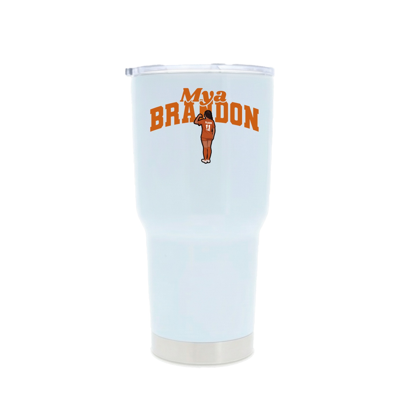 30oz Stainless Steel Tumbler — Signature Arch in White