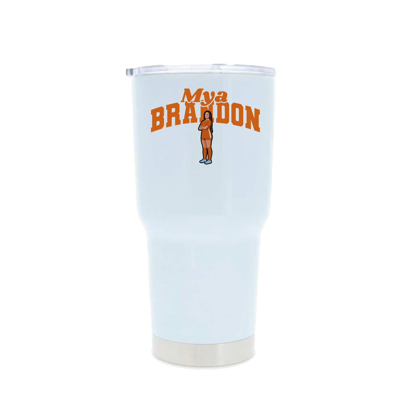 30oz Stainless Steel Tumbler — Signature Arch in White