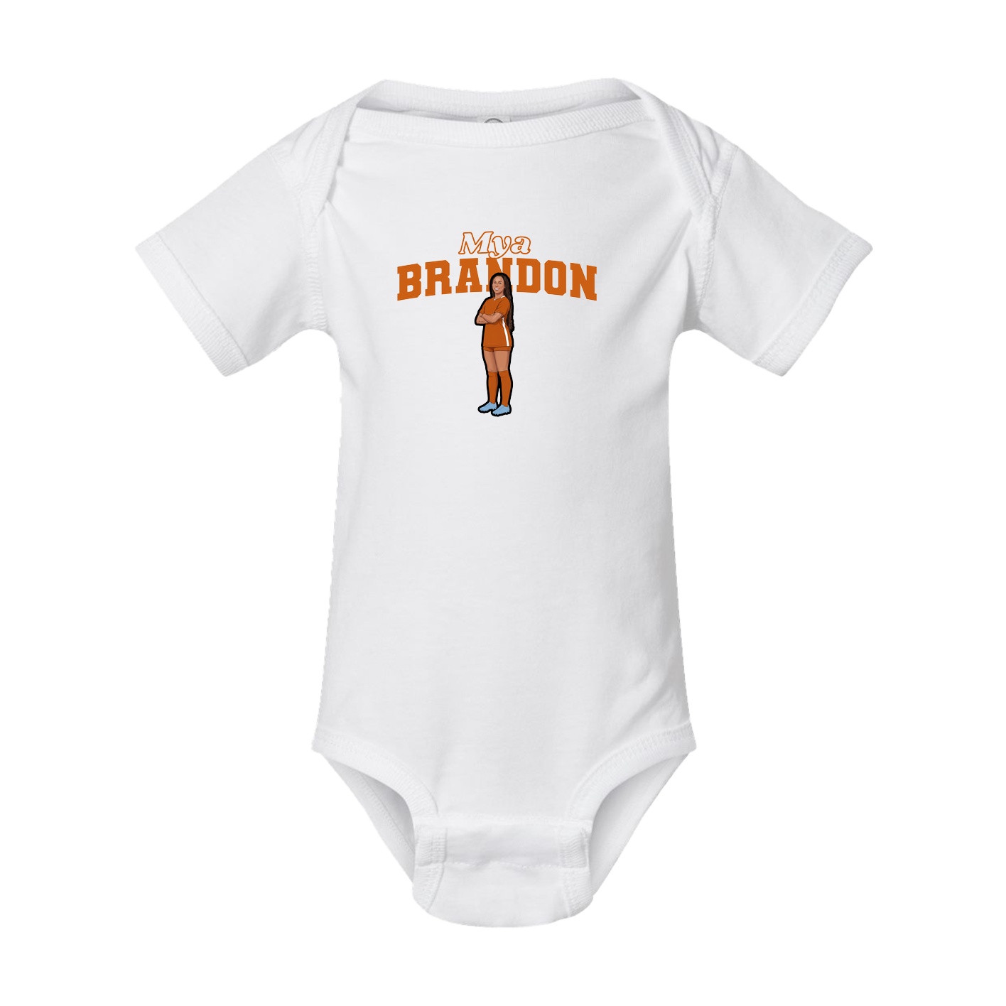 Baby Onesie — Name Arch in White