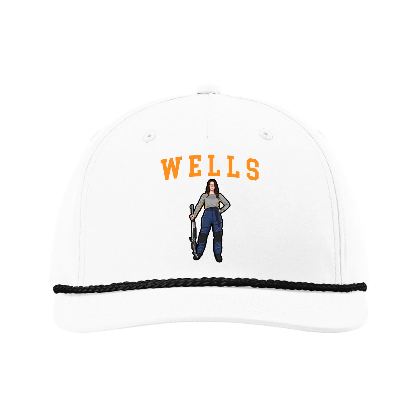 Five-Panel Classic Rope Cap — Shirsey in White