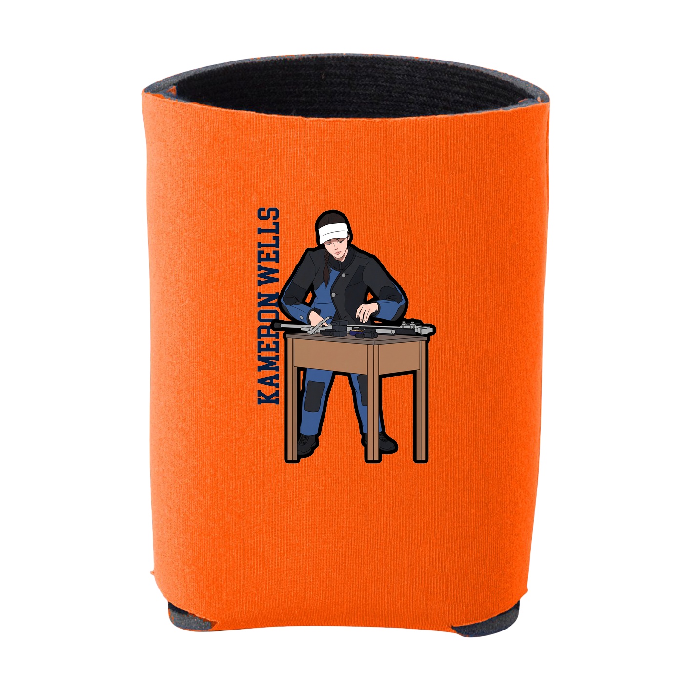 Can Holder — Name Vertical in Orange