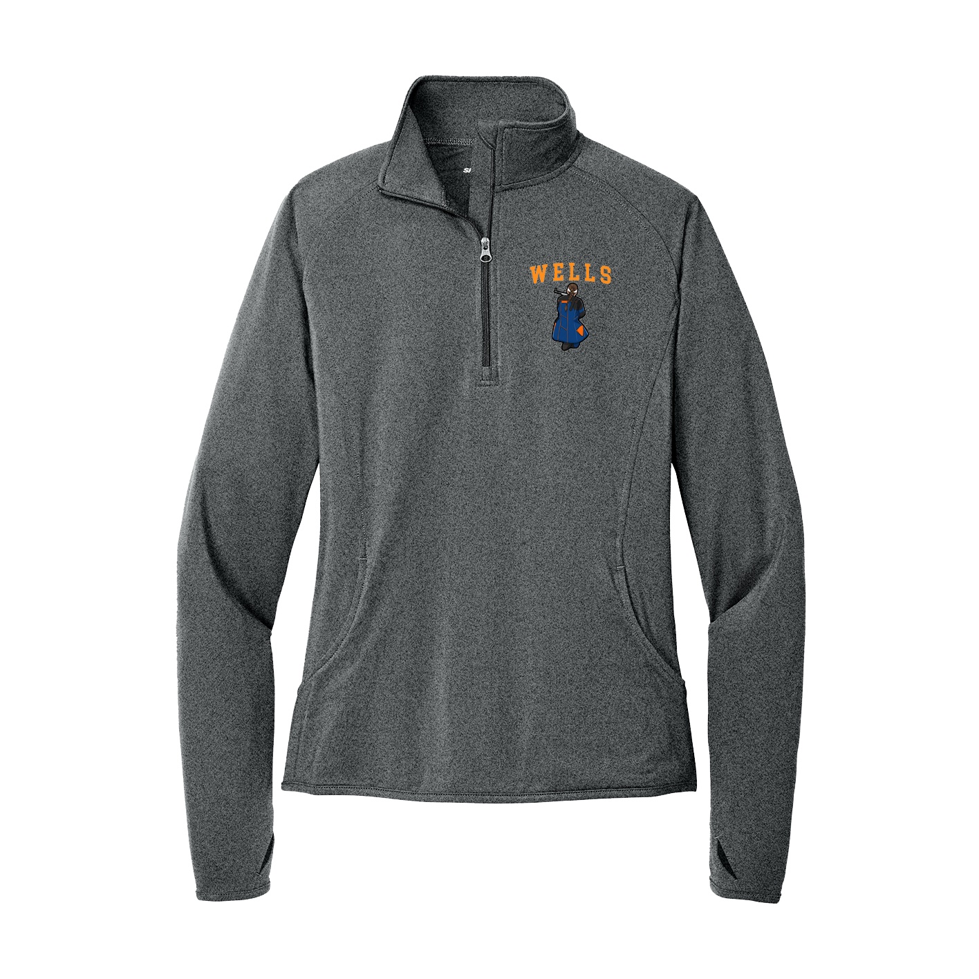 Women's Q-Zip Pullover — Shirsey in Grey