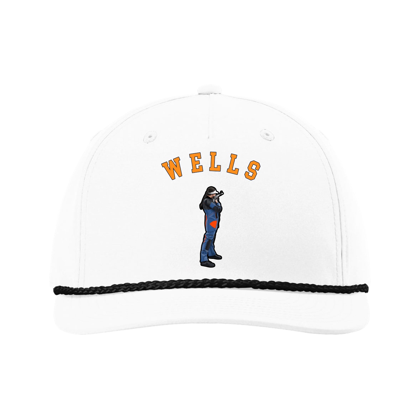 Five-Panel Classic Rope Cap — Shirsey Arch in White