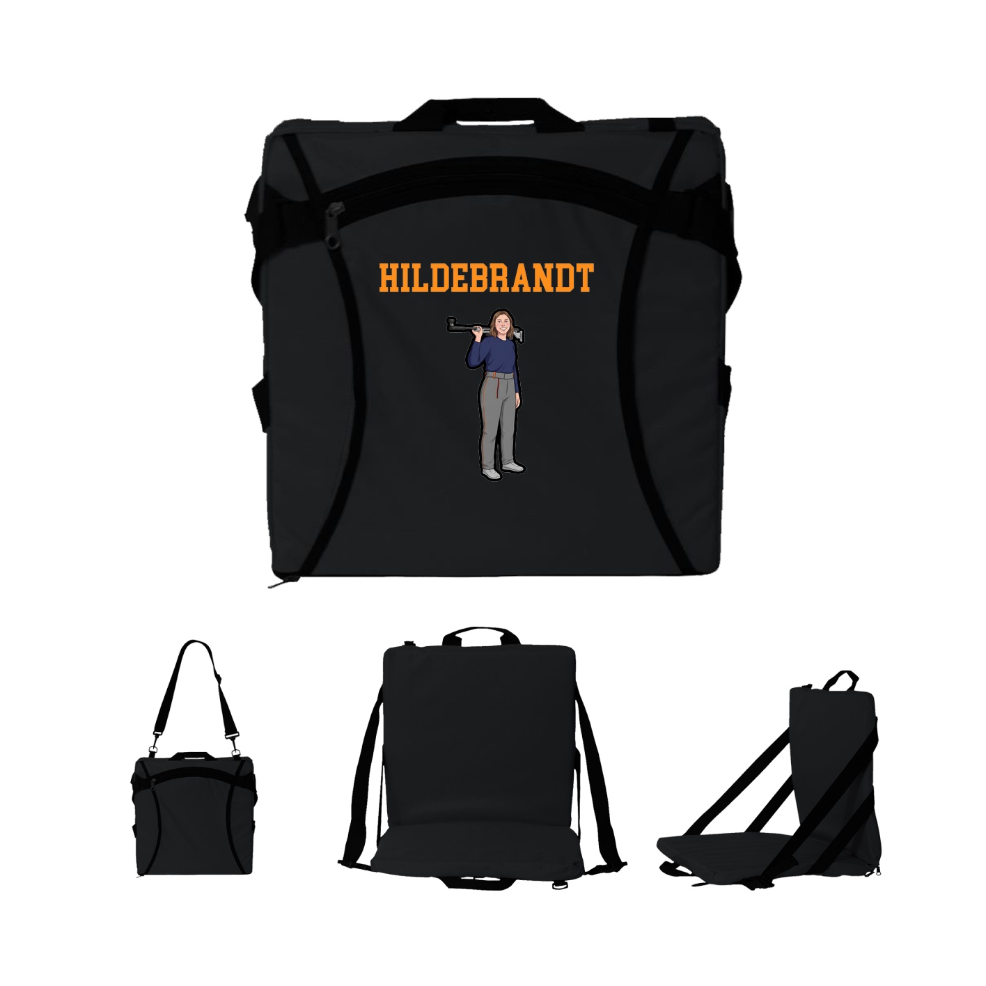 Folding Stadium Seat — Shirsey in Black
