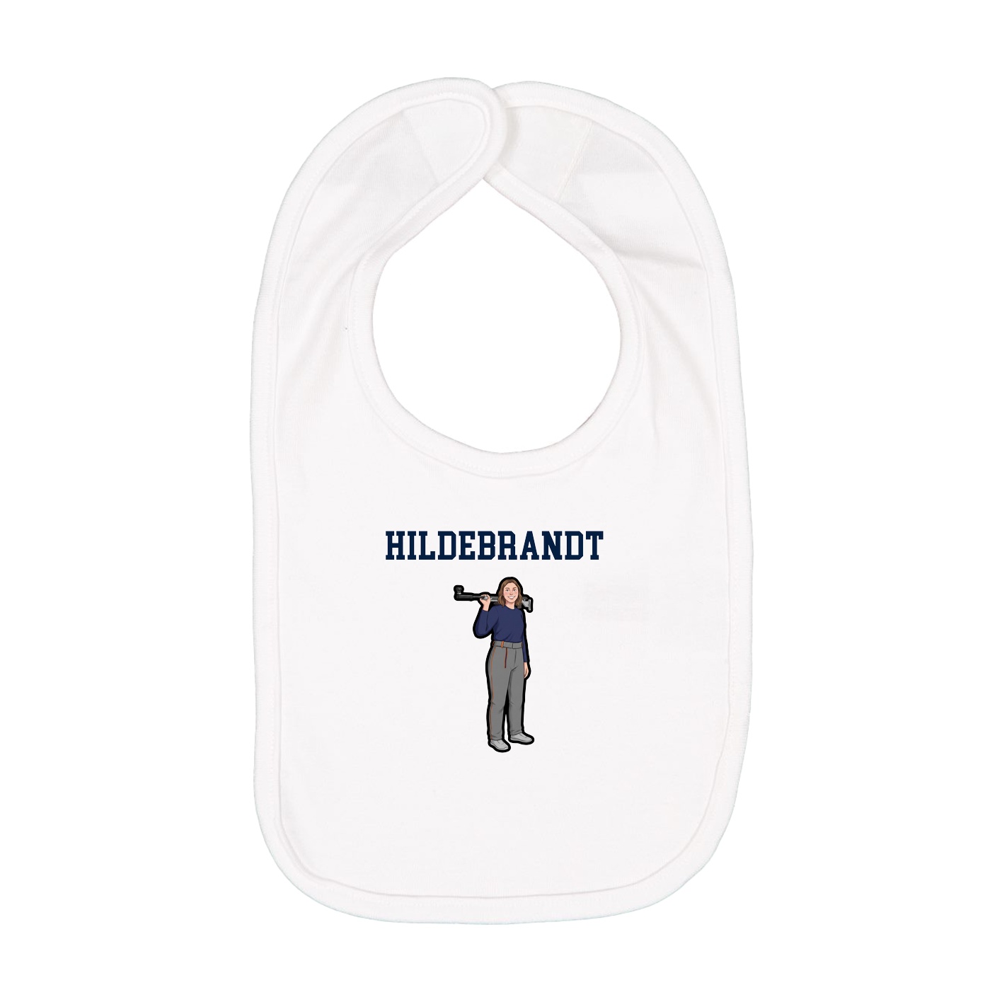 Infant Bib — Shirsey in White