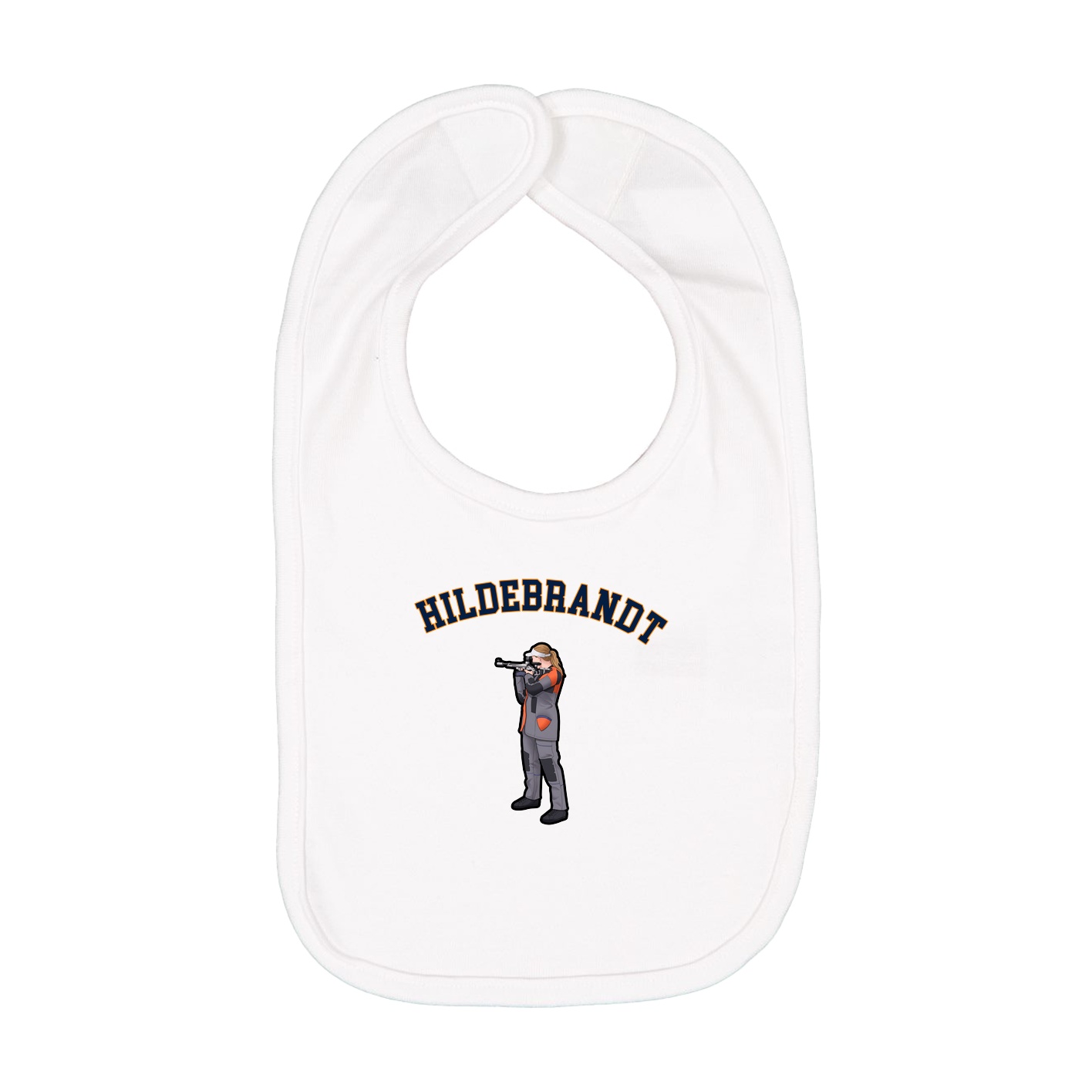 Infant Bib — Shirsey Arch in White
