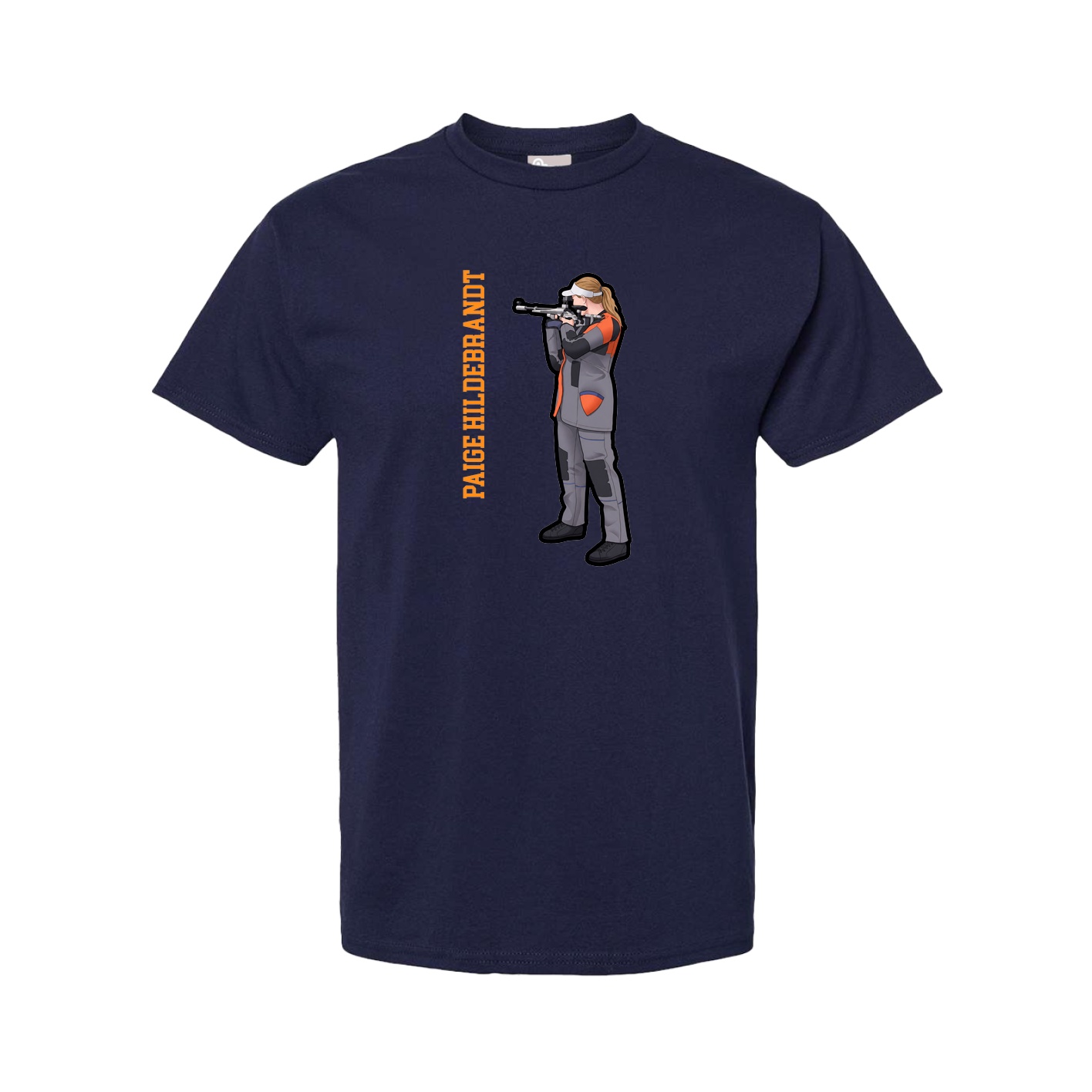 Tee — Name Vertical in Navy