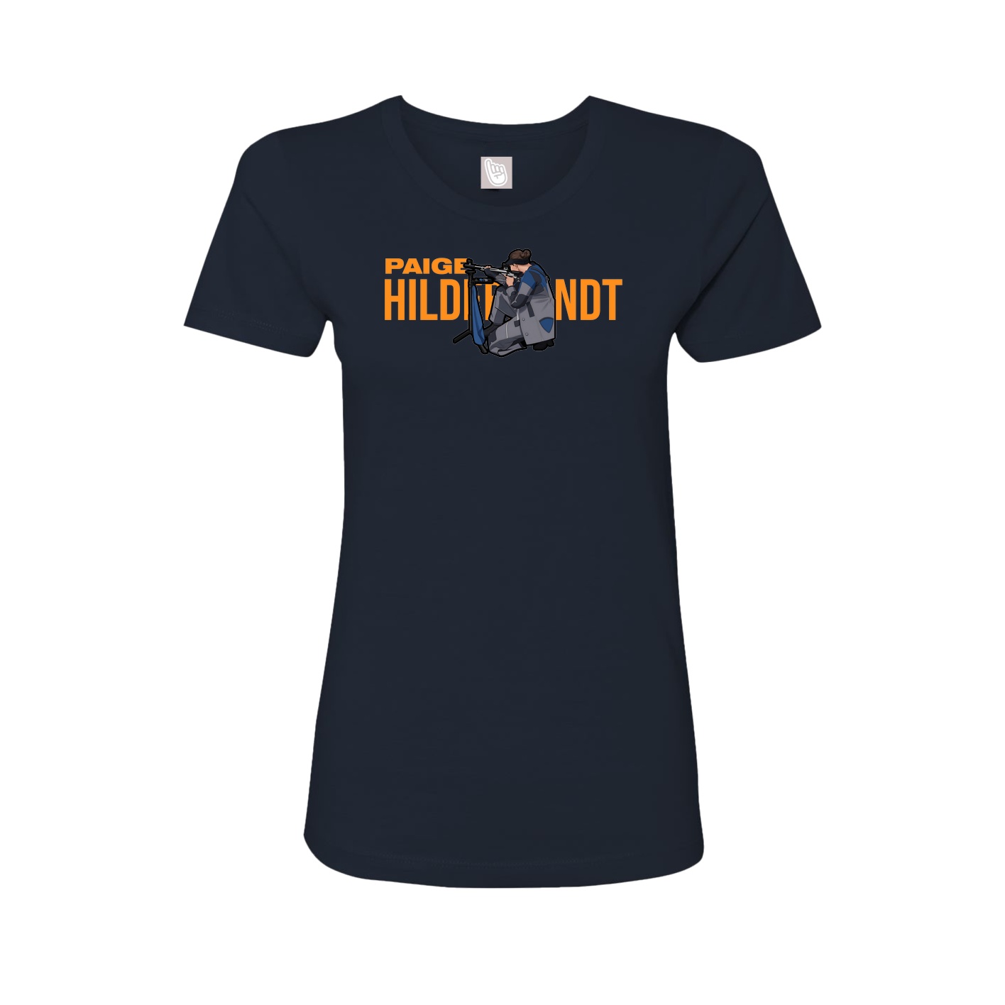 Fitted Women's Tee — Player Name in Navy