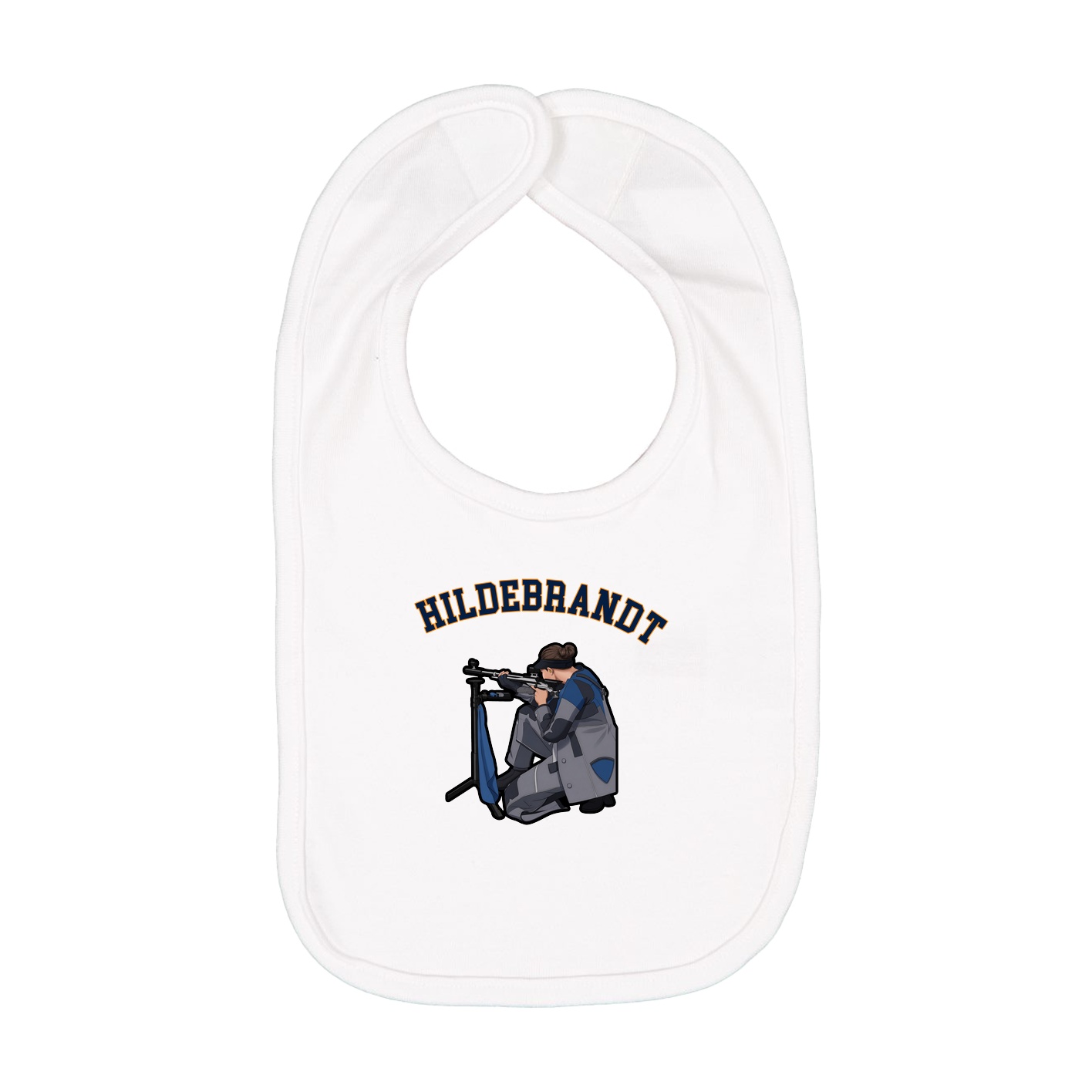 Infant Bib — Shirsey Arch in White