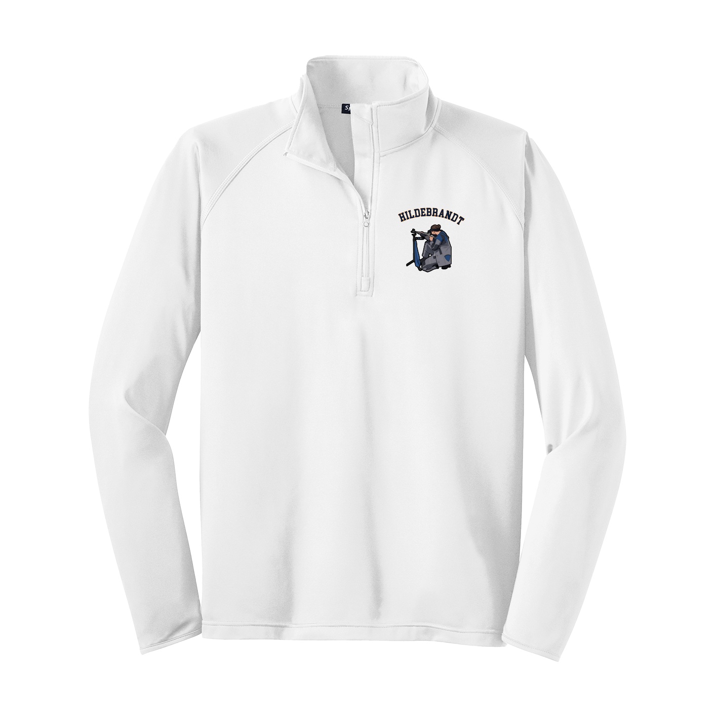 Q-Zip Pullover — Shirsey Arch in White