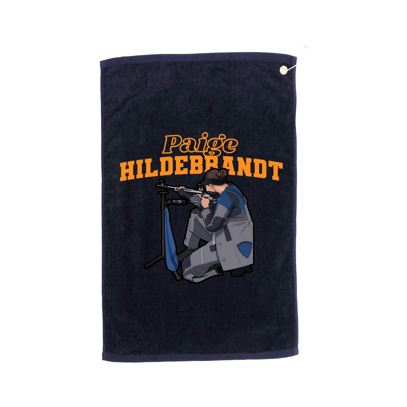 Golf Towel — Name Arch in Navy