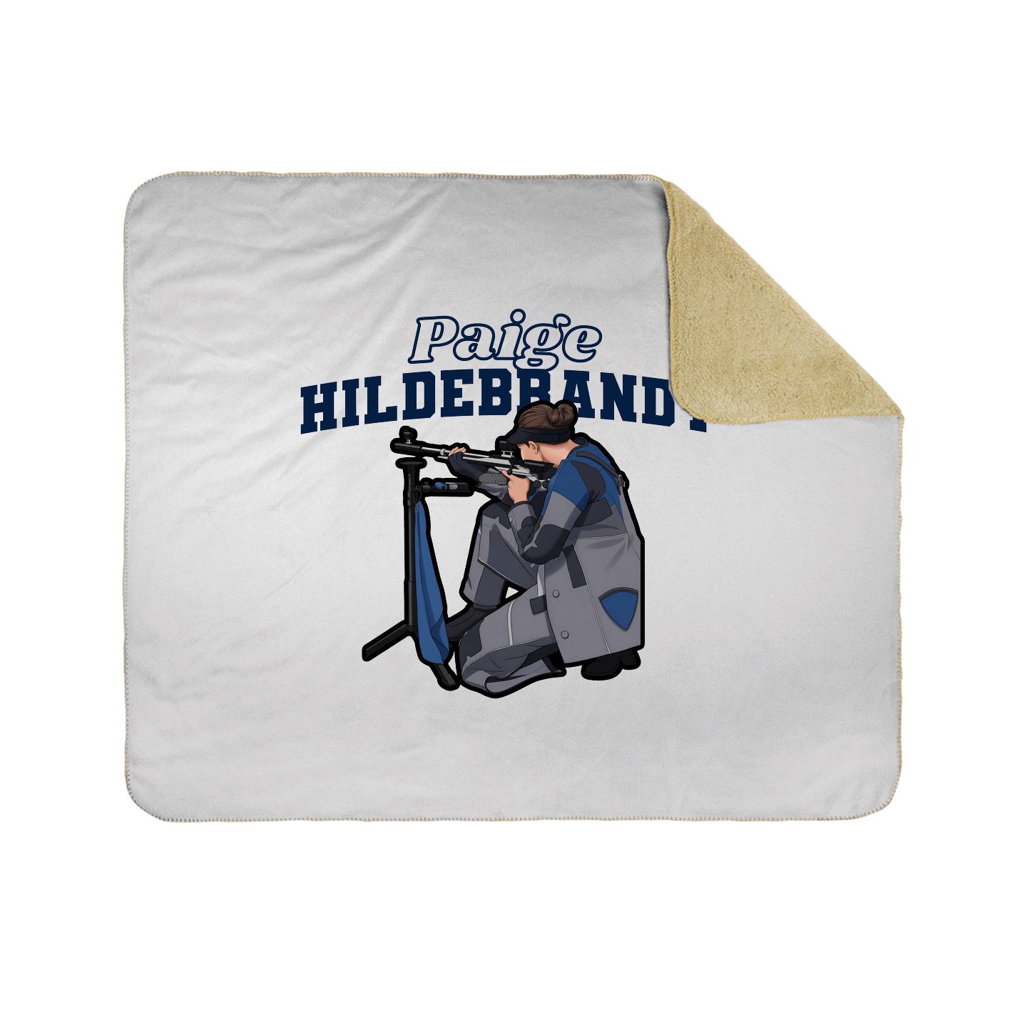 Throw Blanket — Name Arch in White