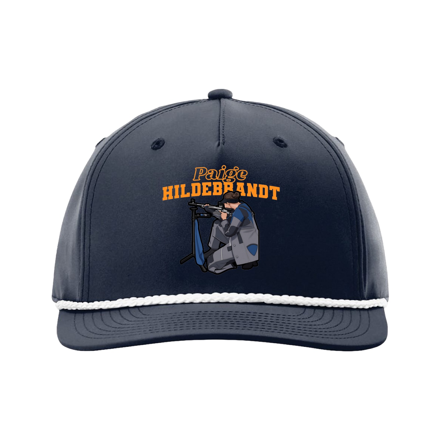 Five-Panel Classic Rope Cap — Name Arch in Navy