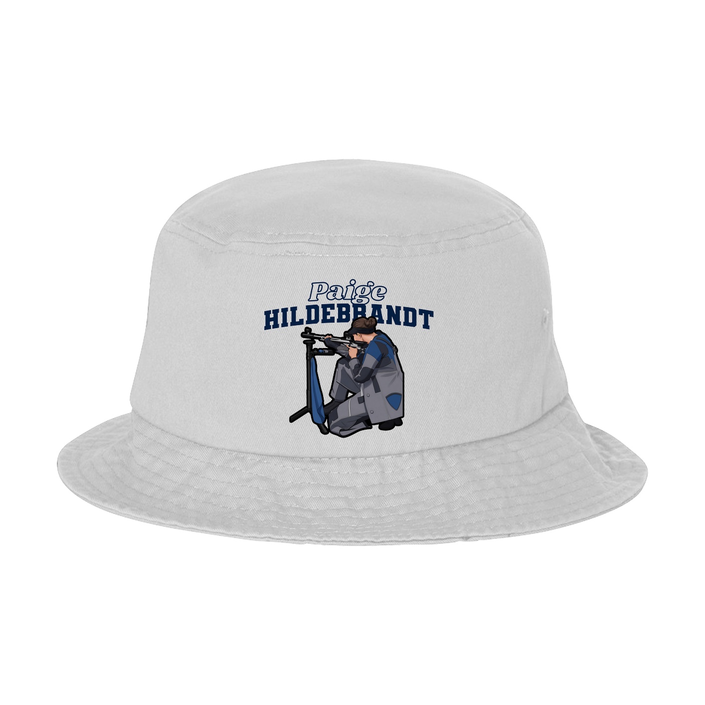 Bucket Cap — Name Arch in White