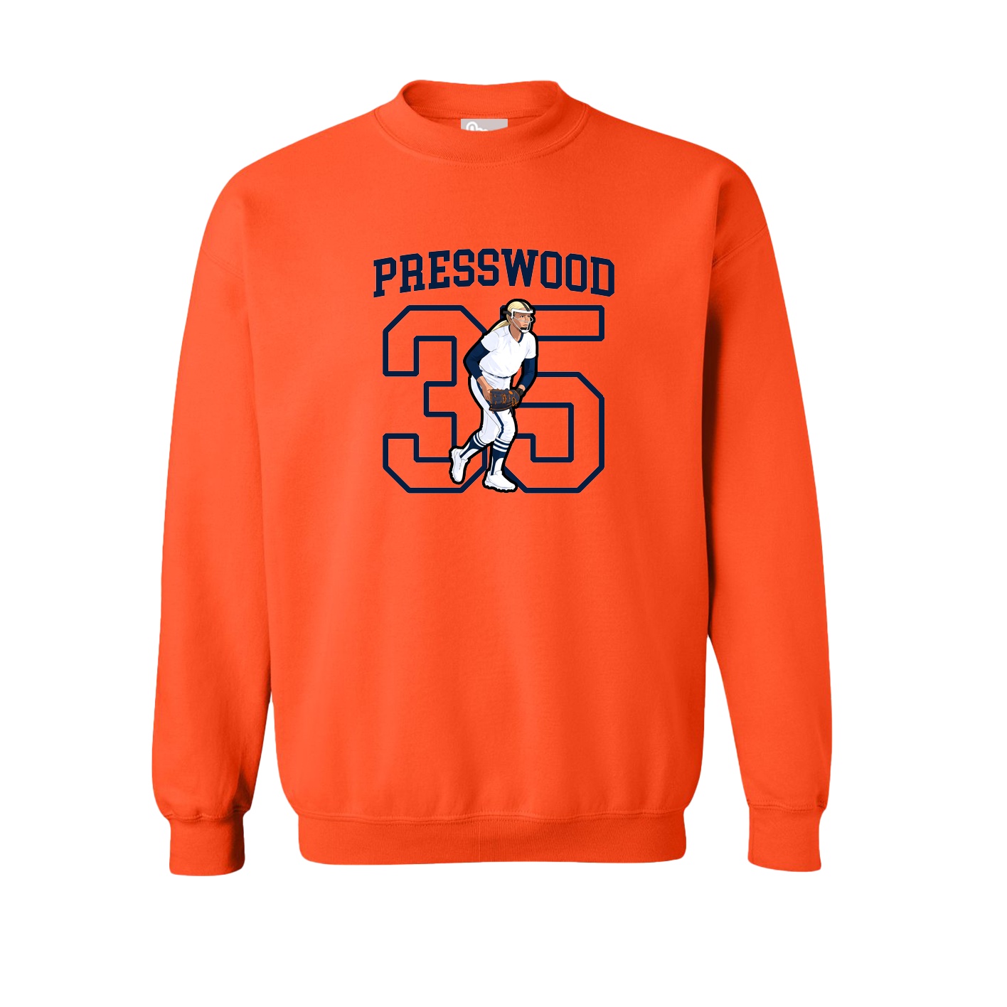 Fleece Crew — Shirsey in Orange