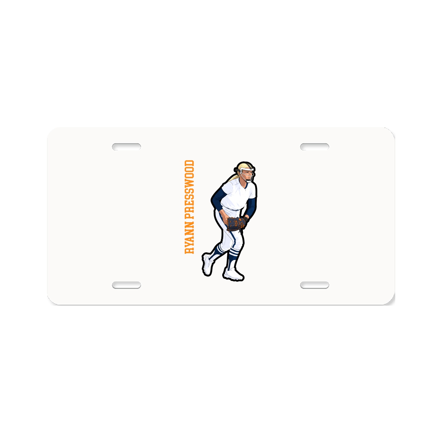 License Plate — Name Vertical in Classic
