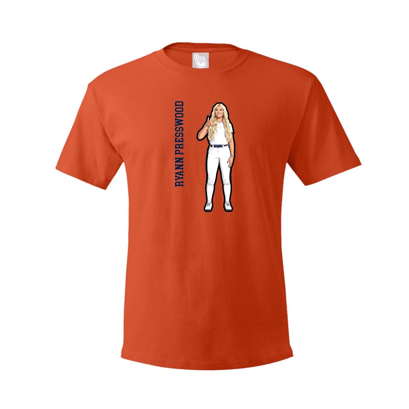 Youth Tee — Name Vertical in Orange