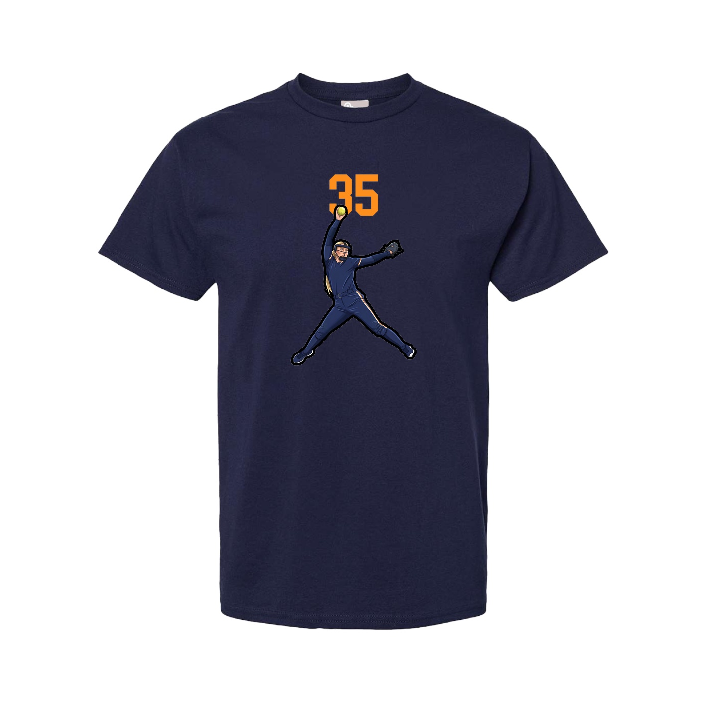 Tee — Number Top in Navy