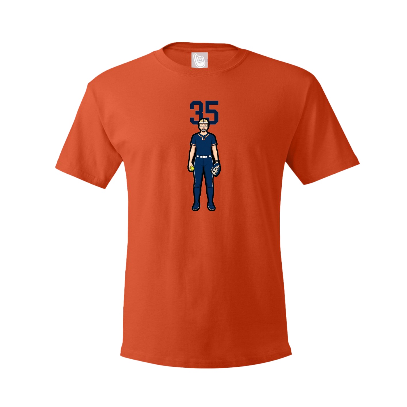 Tee — Number Top in Orange