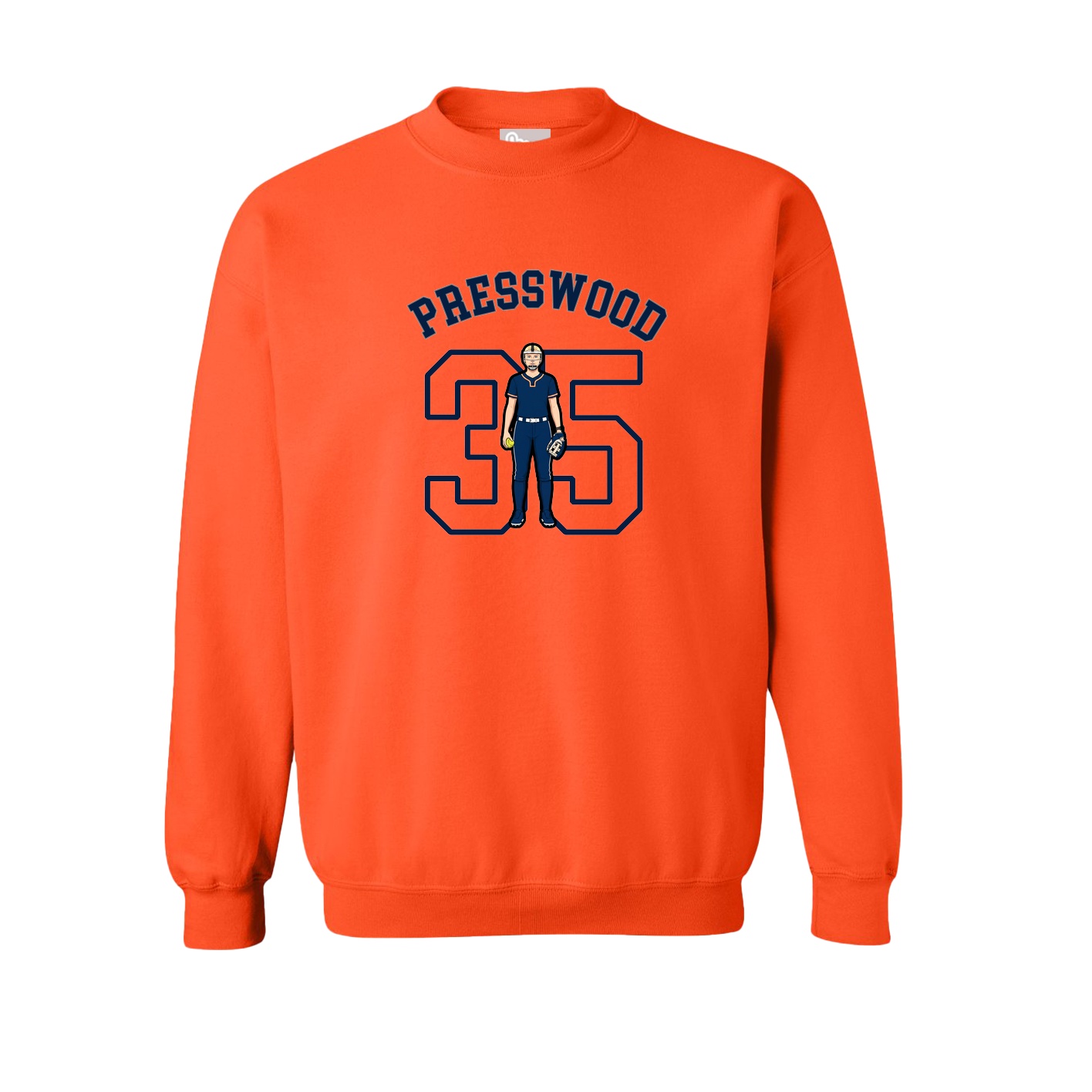 Fleece Crew — Shirsey Arch in Orange
