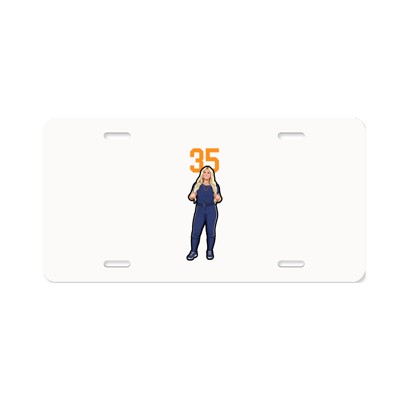 License Plate — Number Top in Classic