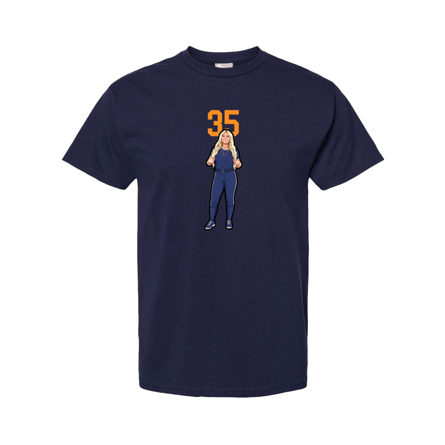 Youth Tee — Number Top in Navy