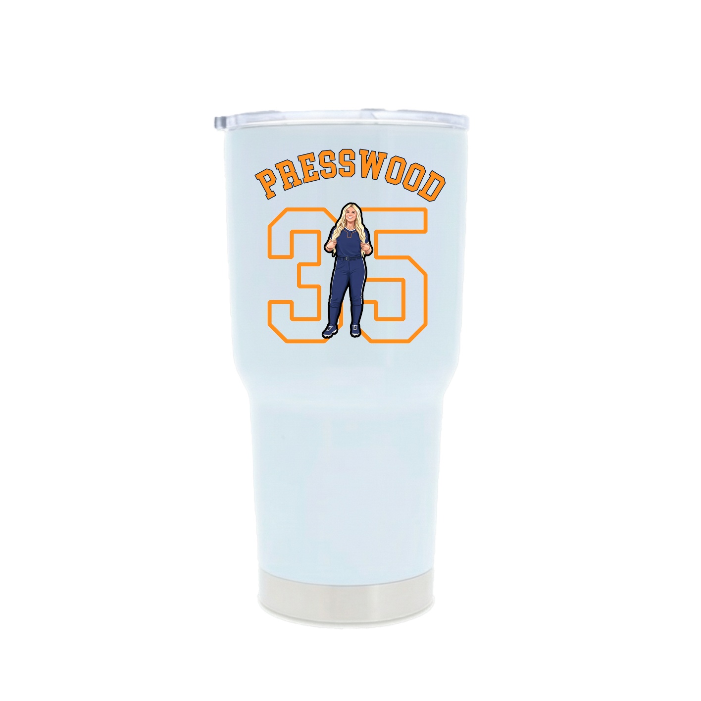 30oz Stainless Steel Tumbler — Shirsey Arch in White