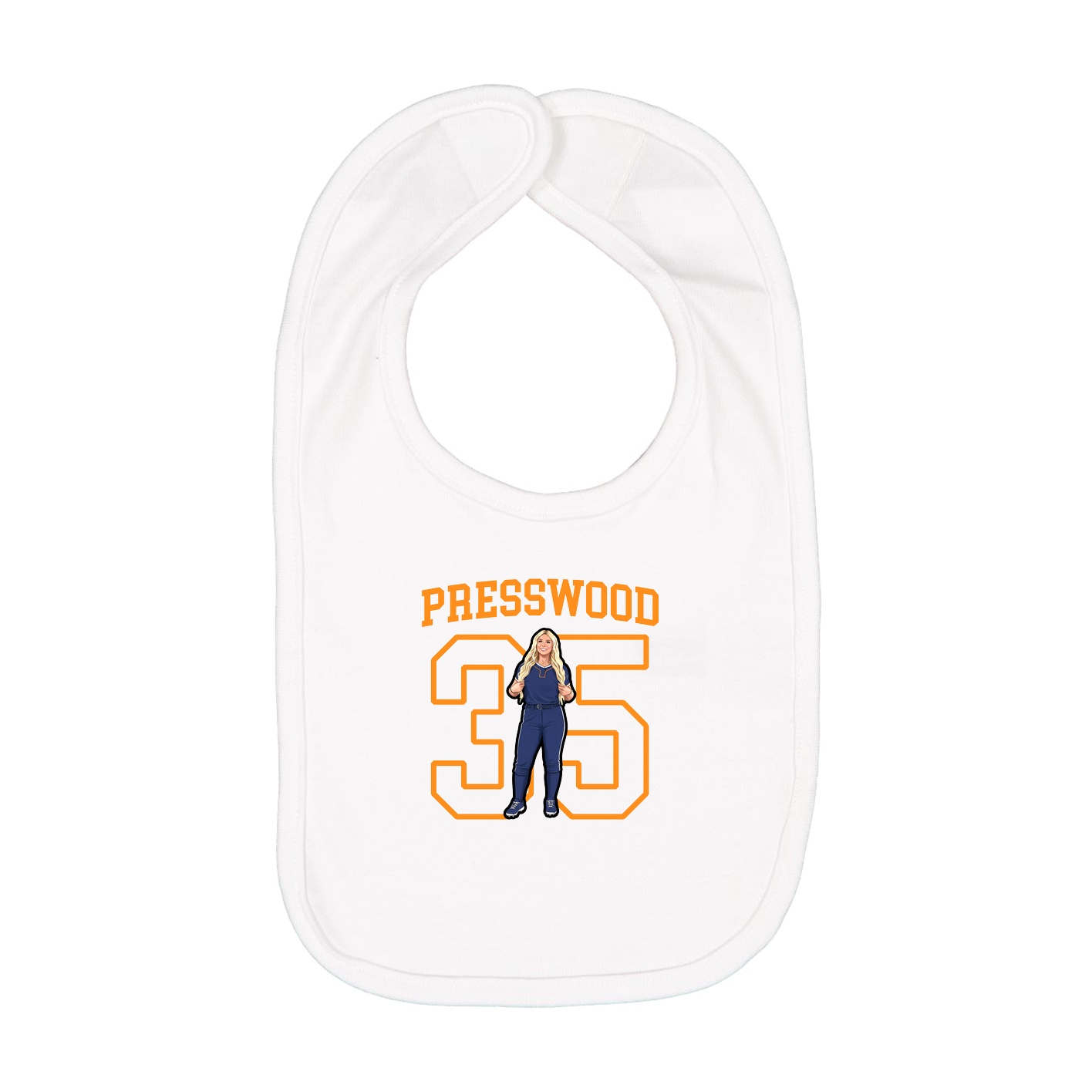 Infant Bib — Shirsey in White