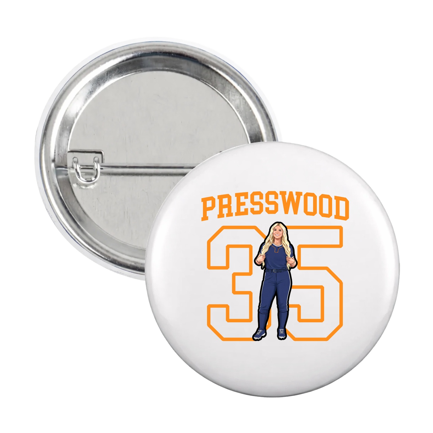 Game Day Button — Shirsey in White