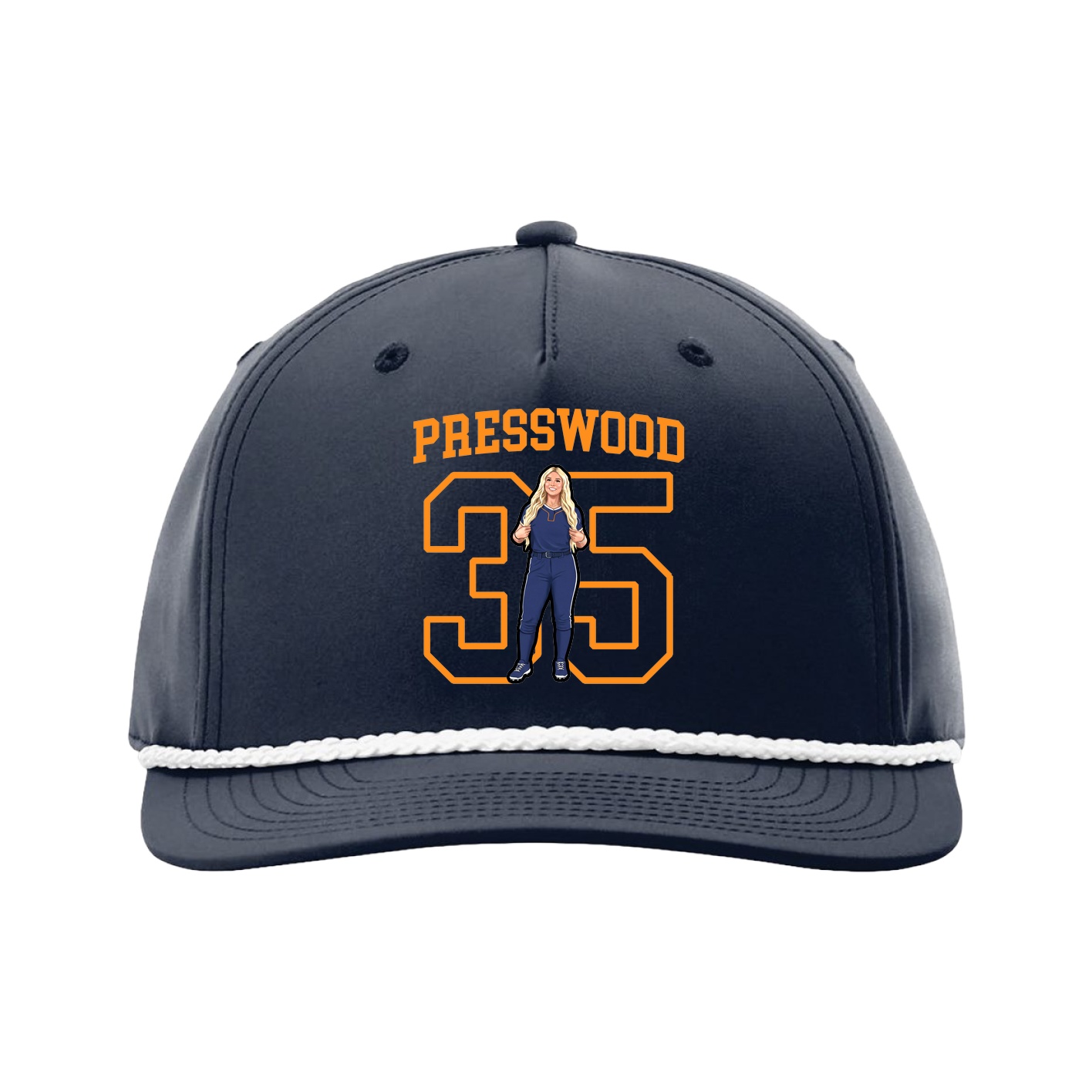 Five-Panel Classic Rope Cap — Shirsey in Navy