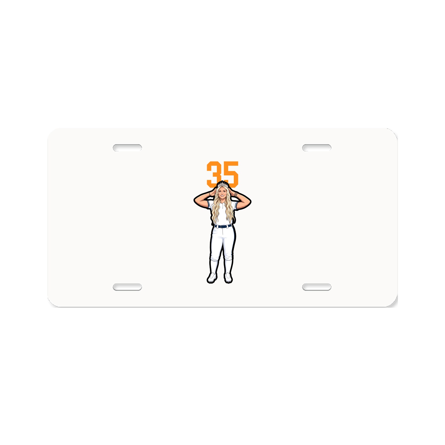 License Plate — Number Top in Classic