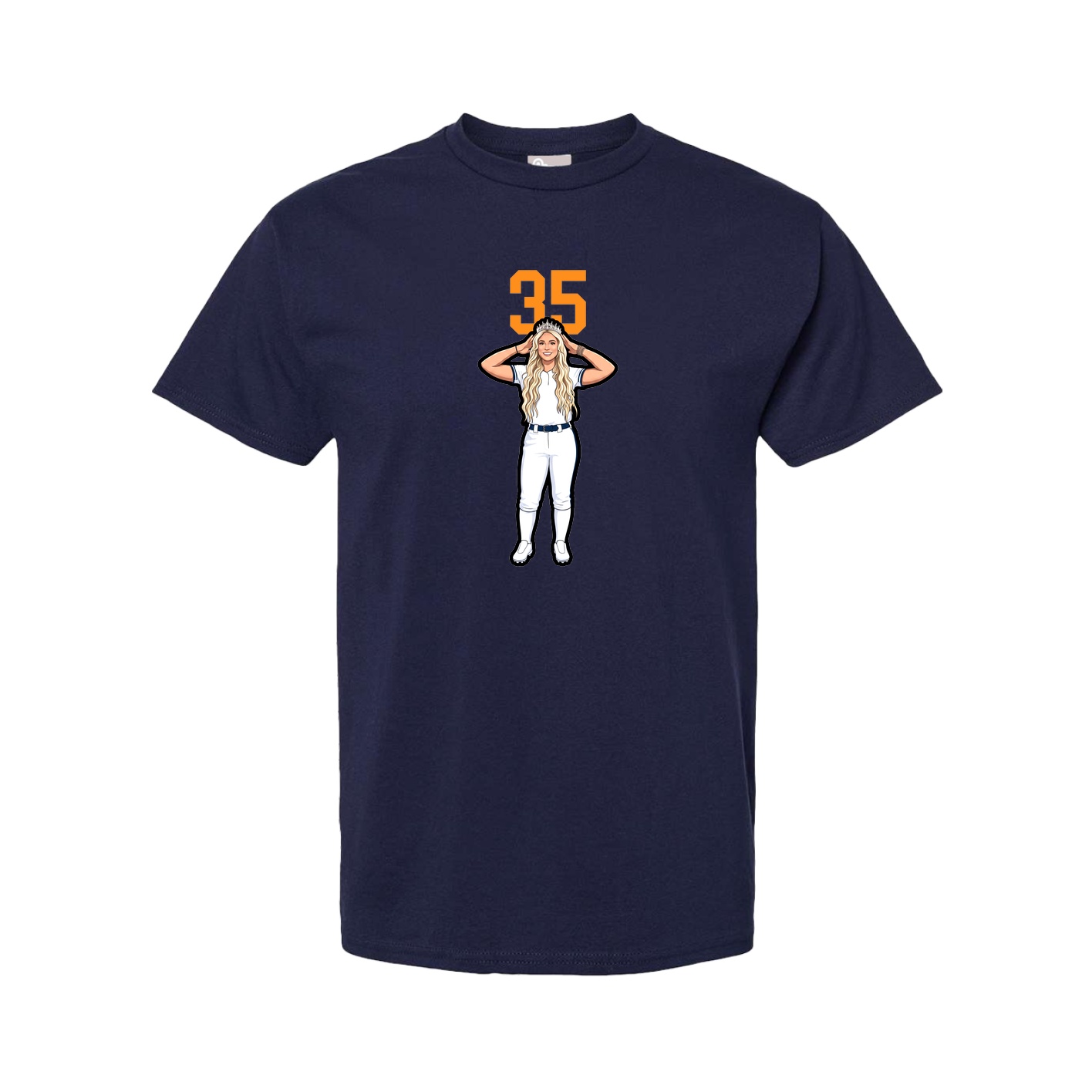 Tee — Number Top in Navy