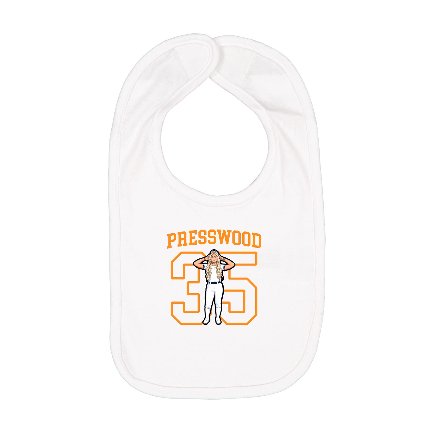 Infant Bib — Shirsey in White
