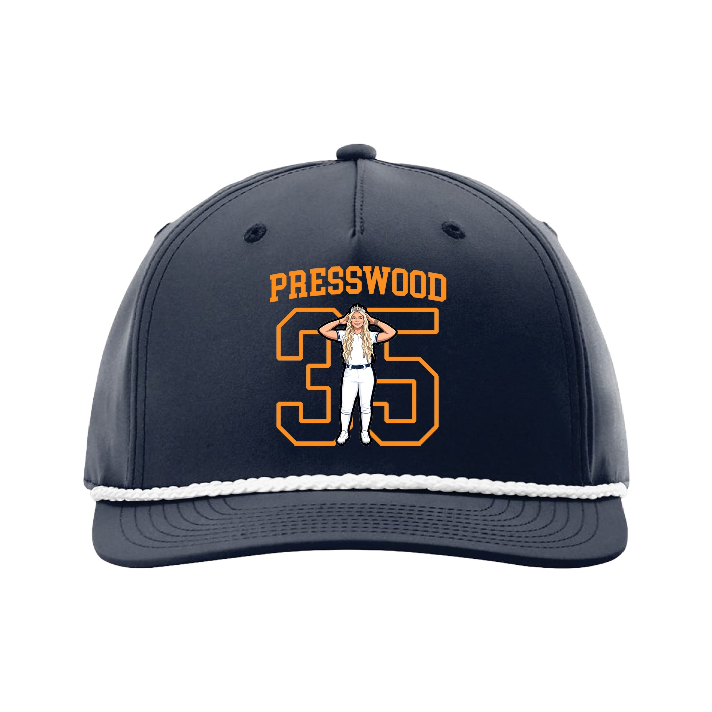 Five-Panel Classic Rope Cap — Shirsey in Navy