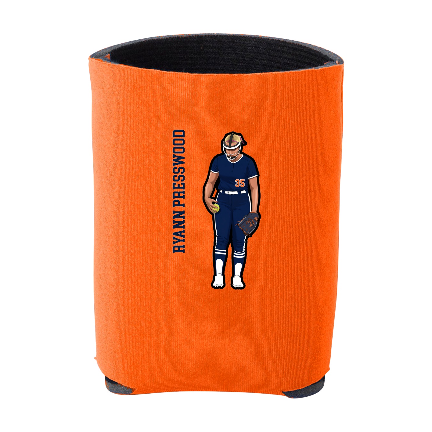 Can Holder — Name Vertical in Orange