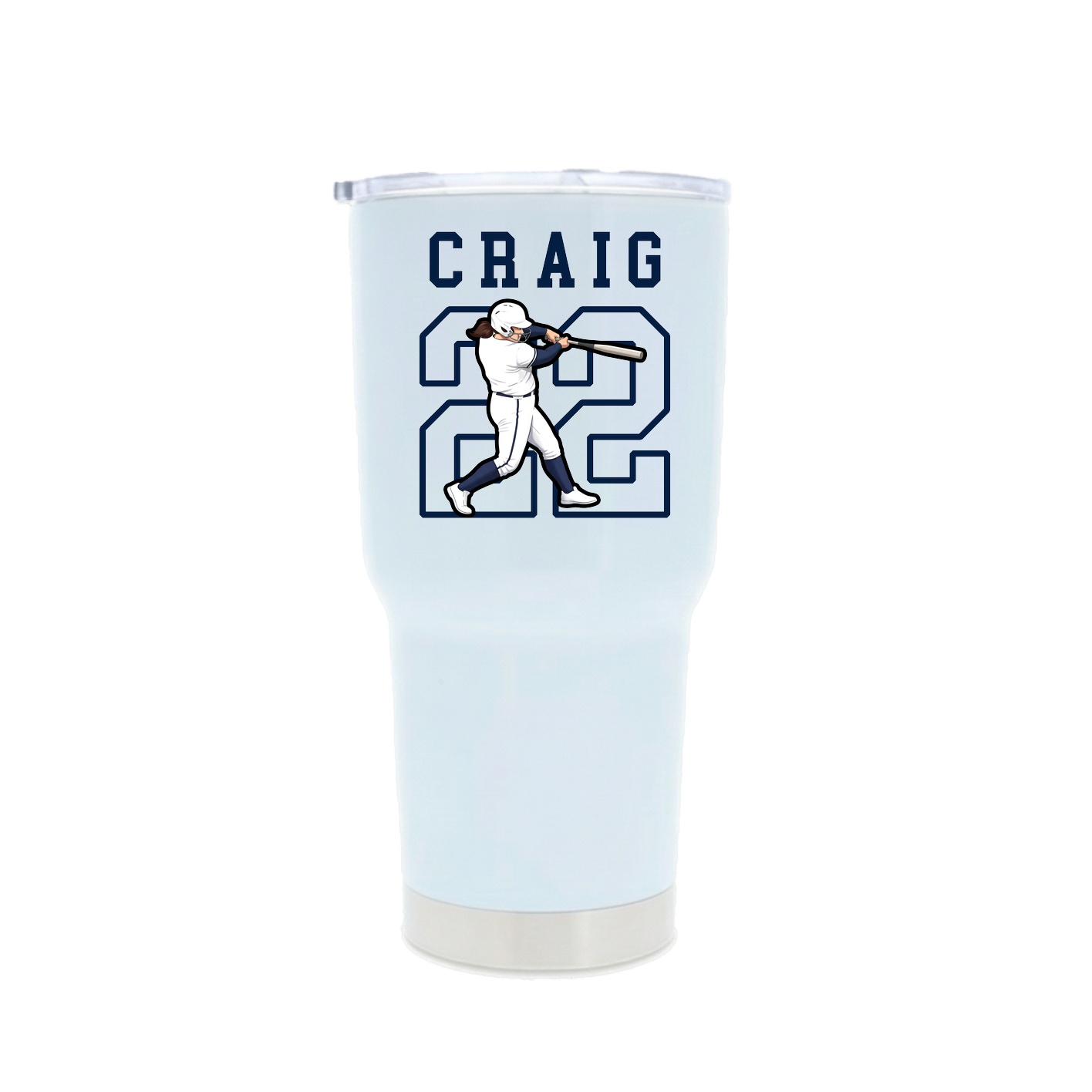 30oz Stainless Steel Tumbler — Shirsey in White
