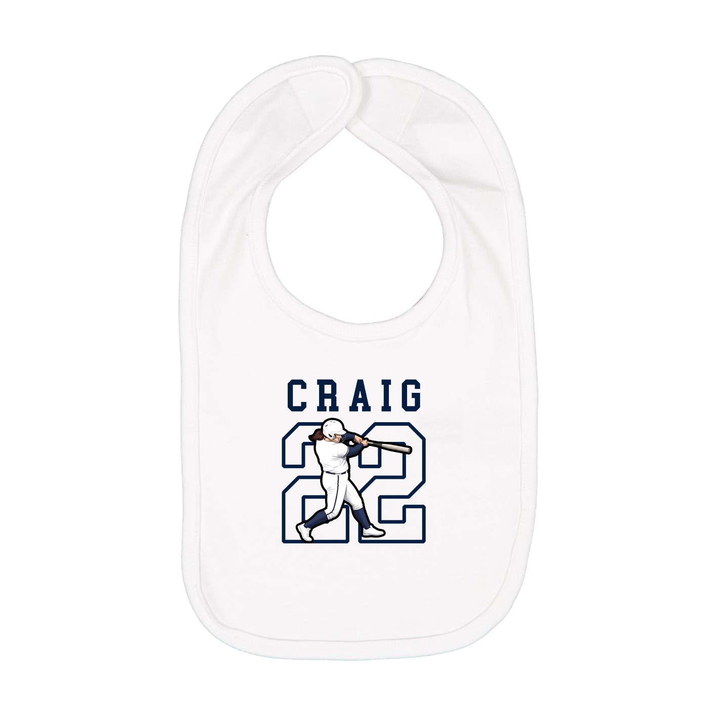 Infant Bib — Shirsey in White