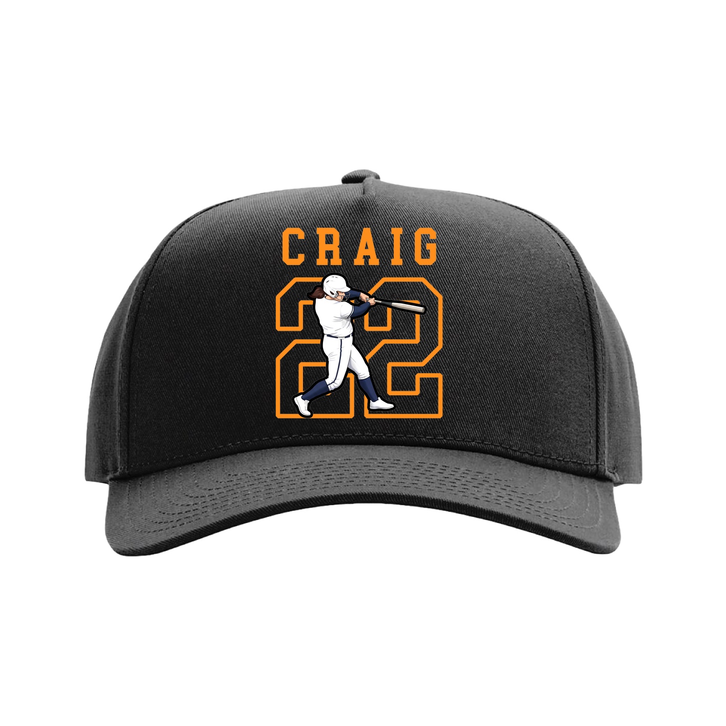Full Fabric Five-Panel Champ Cap — Shirsey in Black