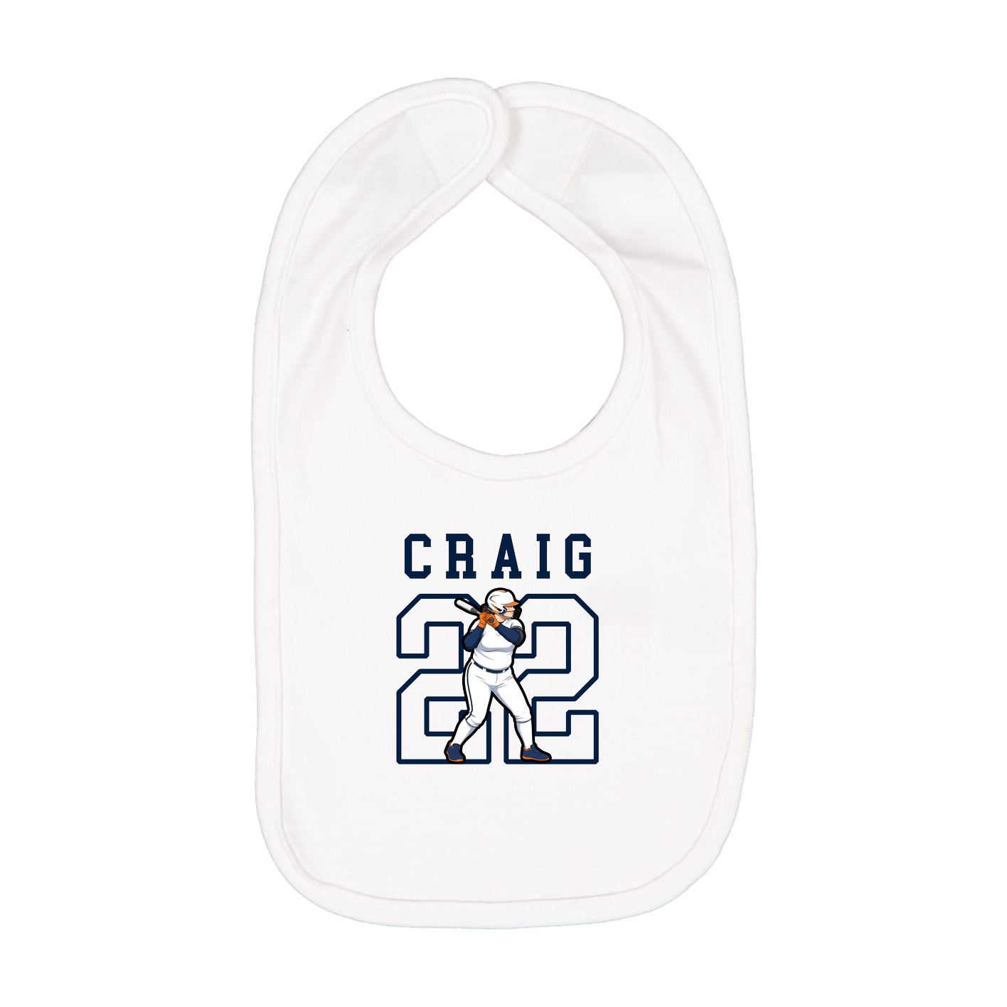 Infant Bib — Shirsey in White