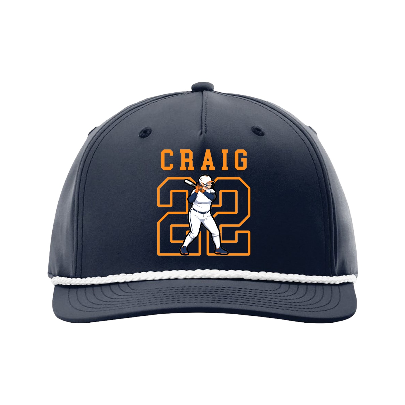 Five-Panel Classic Rope Cap — Shirsey in Navy