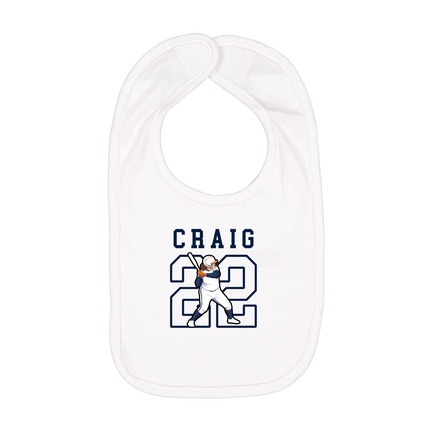 Infant Bib — Shirsey in White