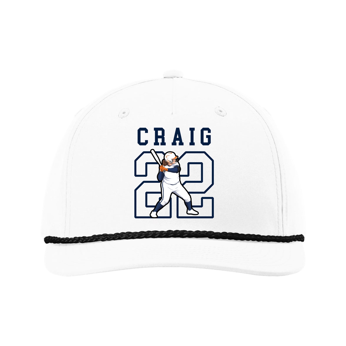 Five-Panel Classic Rope Cap — Shirsey in White