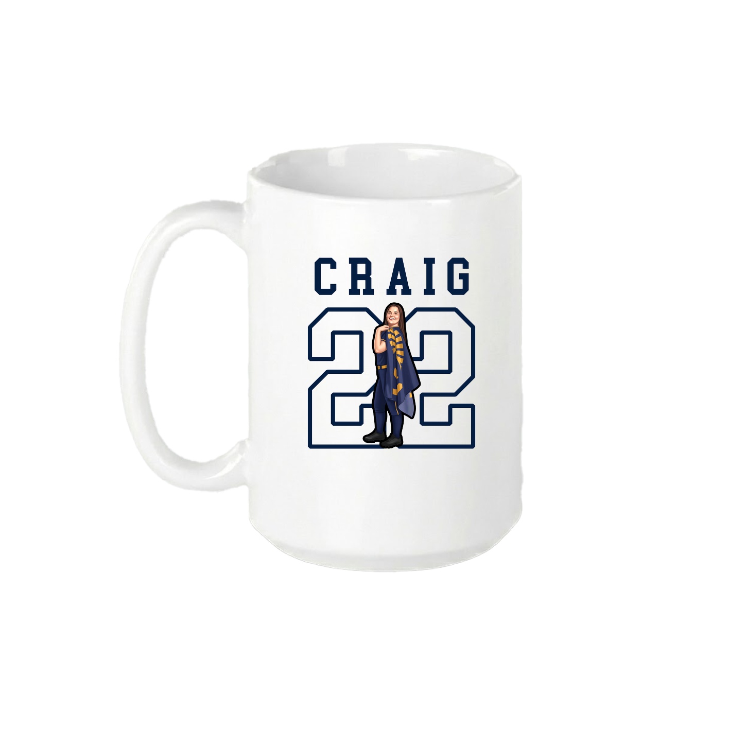 15oz Coffee Mug — Shirsey in White