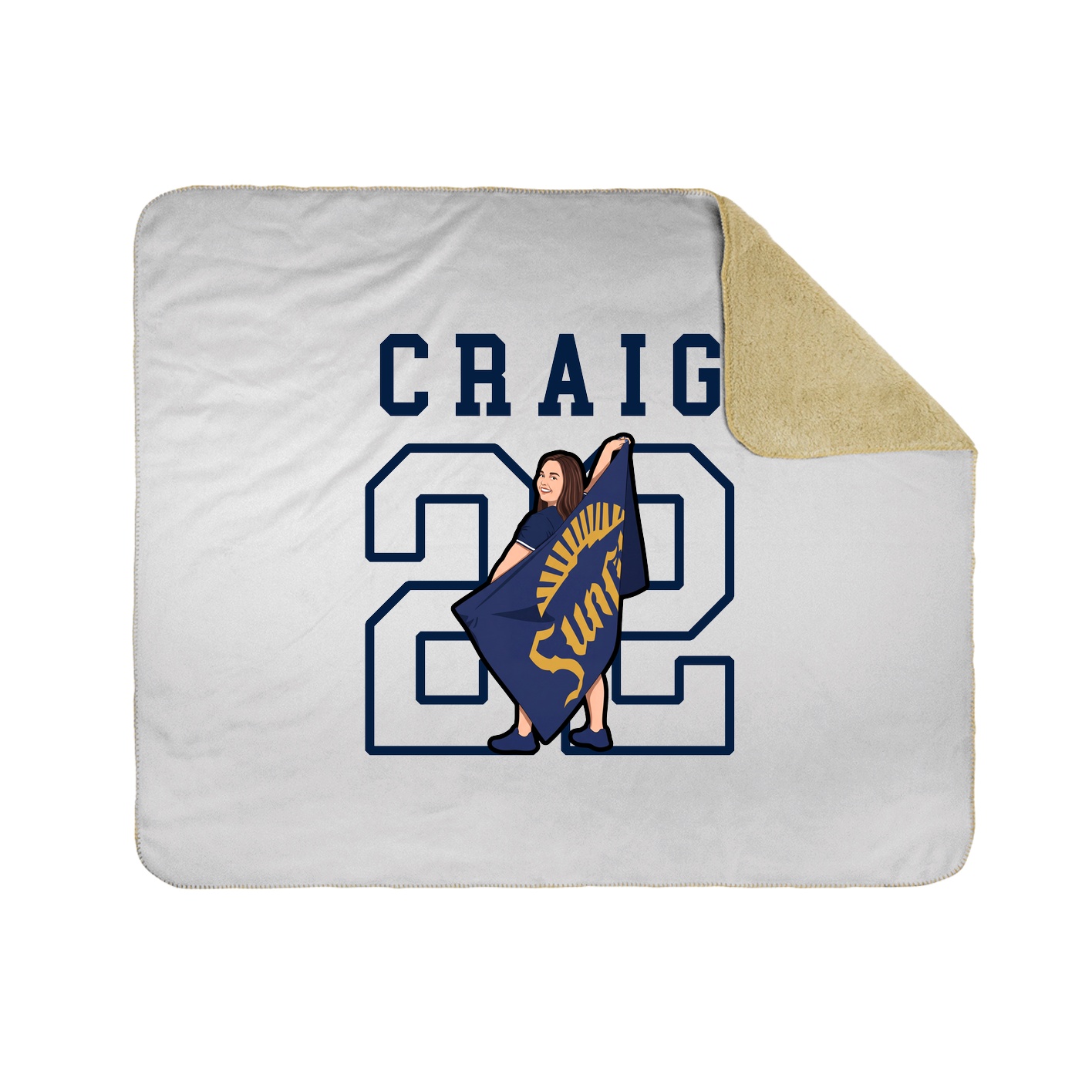 Throw Blanket — Shirsey in White