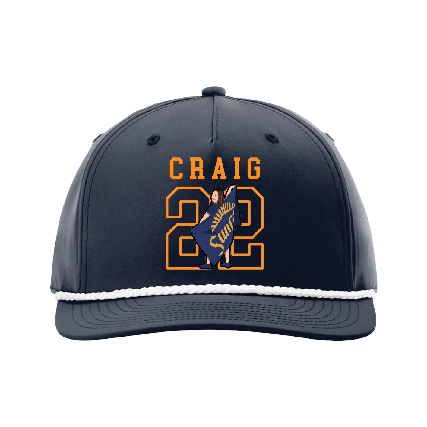Five-Panel Classic Rope Cap — Shirsey in Navy